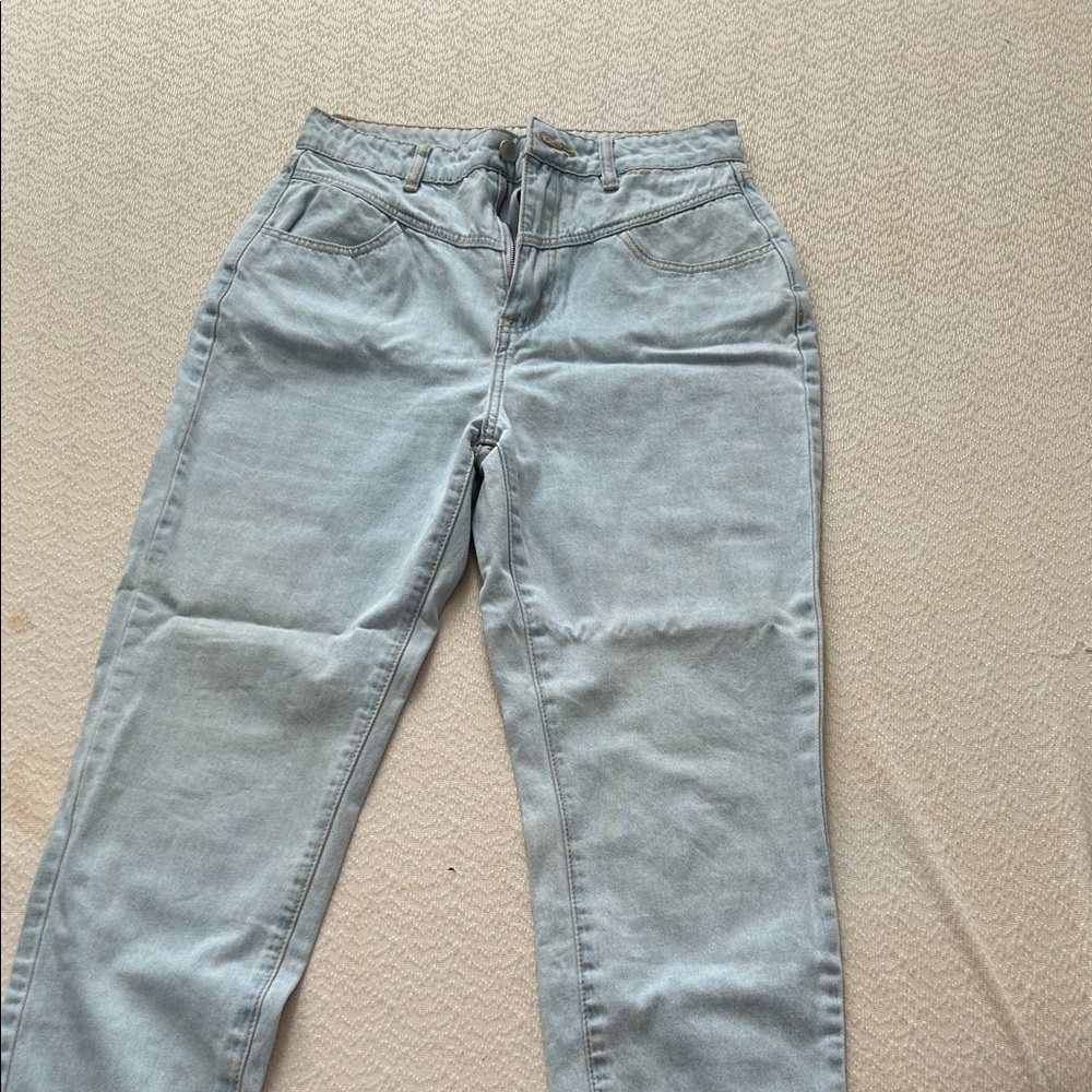 Princess Polly Light Gray Women Jeans
